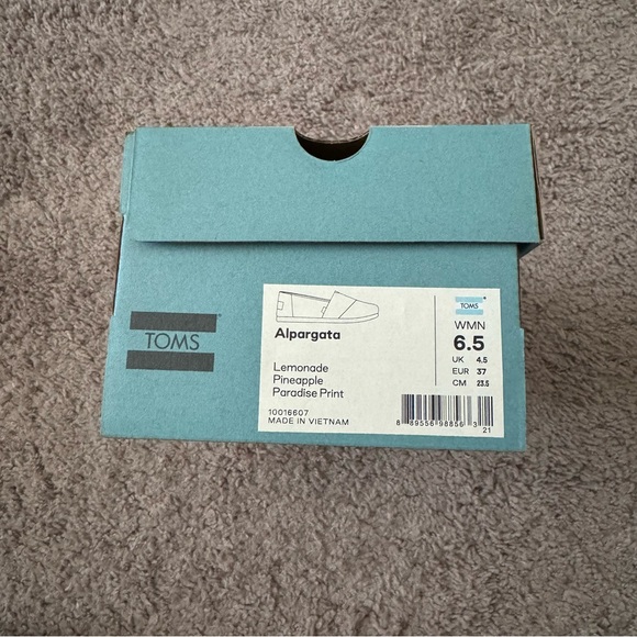 Toms Lemonade Pineapple Paradise Print Alpargata Shoes 10016697 - Picture 4 of 5